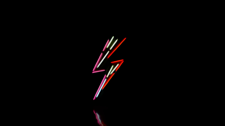 lights in the shape of a lightning bolt