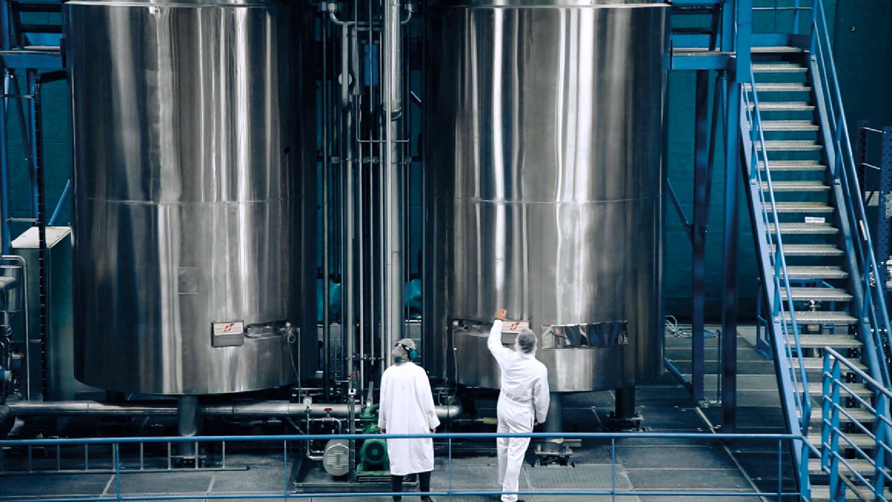 Fermentation tanks at Lesaffre Grouop