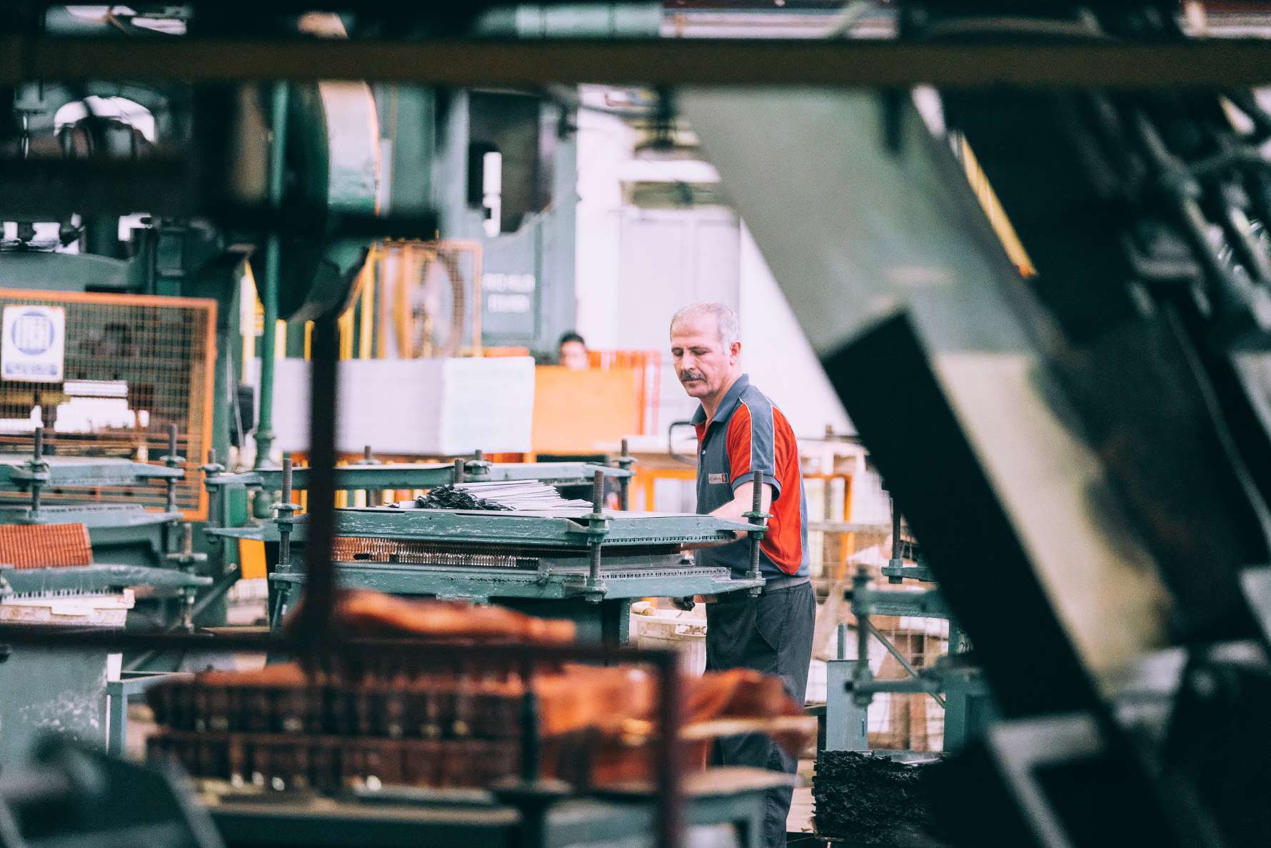 Employee at a production site