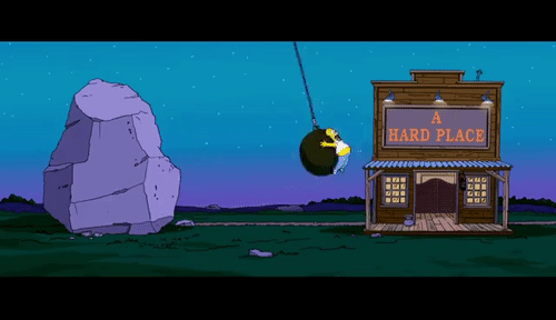 Between a rock and a hard place