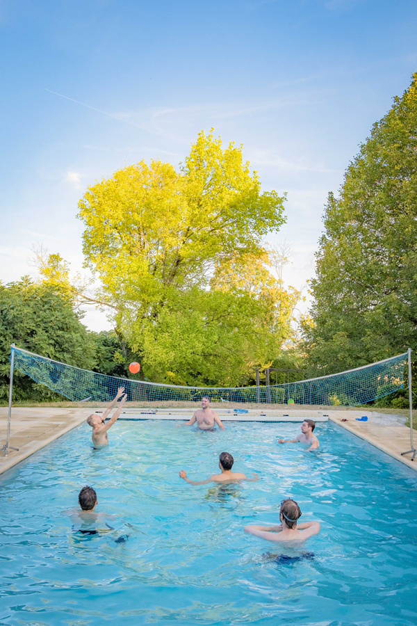 At the swimming pool