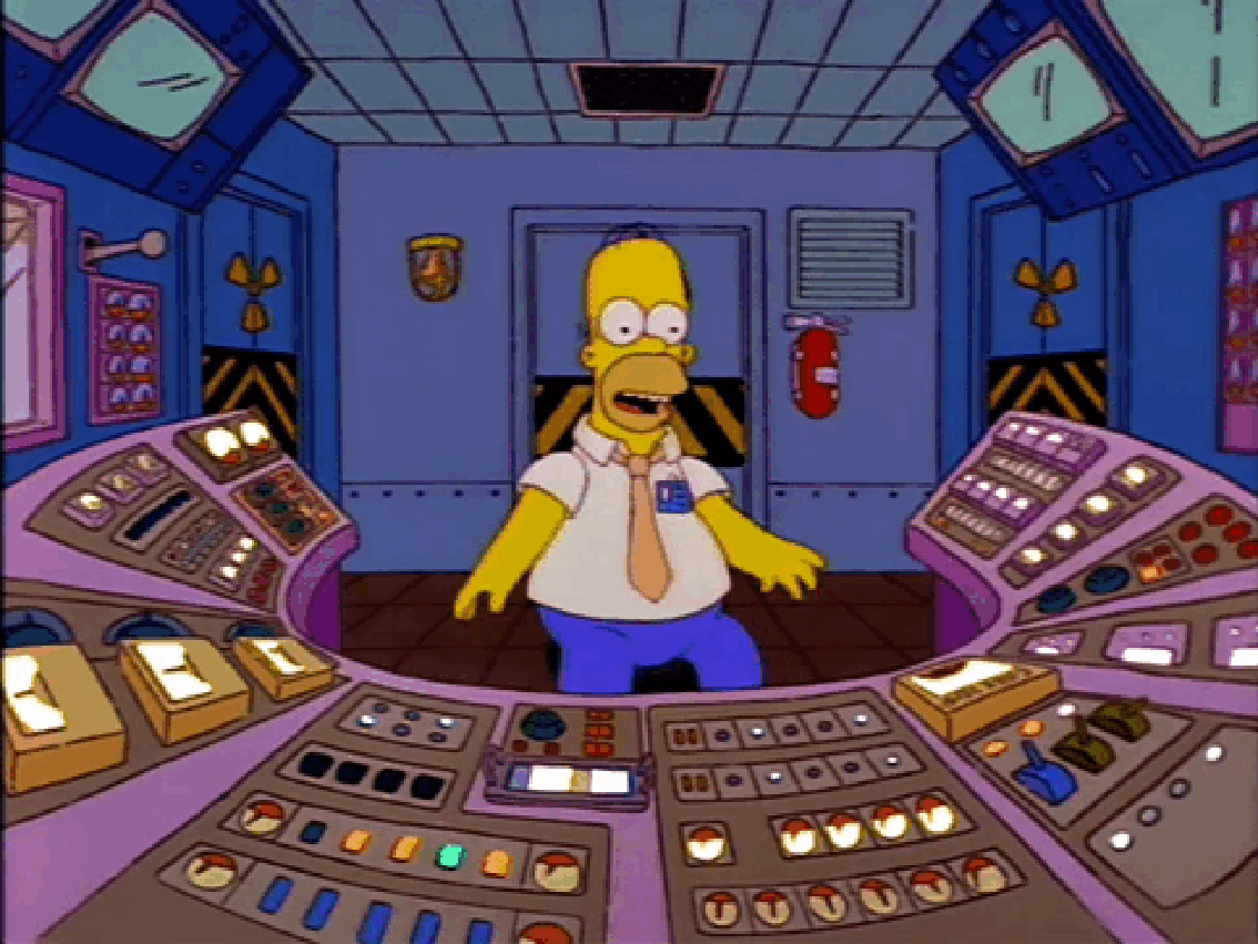 Homer Simpson at work